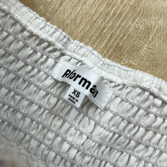 NEW! Reformation Tavi Linen Dress Short Sleeve WHITE SIZE XS.  0800 - Picture 7 of 8